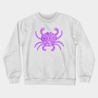 Mandala Crab (purple and white) Crewneck Sweatshirt